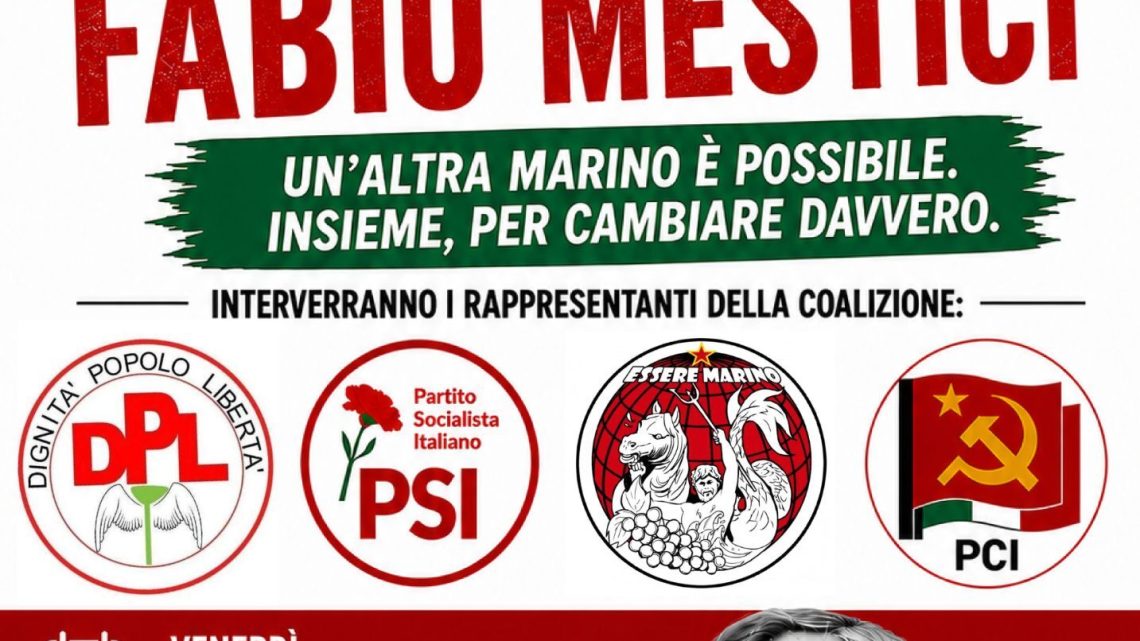Marino. Mestici, Coalizione Alternativa, chiama a raccolta su scelte e appuntamento culturale con Enrico Capuano in quartetto che canta Guccini